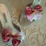 Coral And Pink Plaid Silk A..
