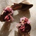 Coral And Pink Plaid Silk A..