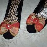 Dark Coral And Gold Plaid S..