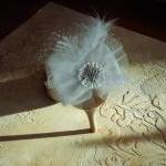 Ivory Bow Wedding Shoe Clip..