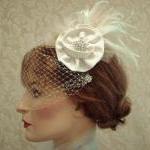 Flower Feather Fascinator, ..