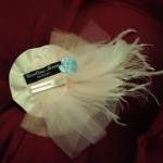 Flower Feather Fascinator, ..