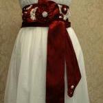 Red Bridal Sash - Beaded Sa..