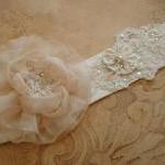 Ivory Bridal Sash Belt / Vi..