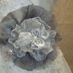Silver Bridal Sash Tulle, O..