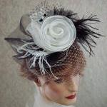 Cocktail Hat / Floral Feath..