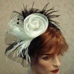 Cocktail Hat / Floral Feath..