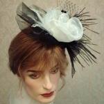 Cocktail Hat / Floral Feath..