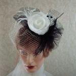 Cocktail Hat / Floral Feath..
