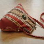 Striped Satin Damask Purse ..