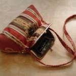 Striped Satin Damask Purse ..
