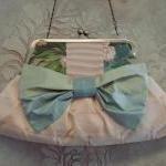 Large Clutch With Silk Bow ..