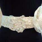 Beaded Bridal Belt Sash/ Vi..