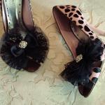 Glam Black Bow Shoe Clips /..