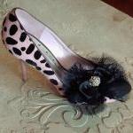 Glam Black Bow Shoe Clips /..