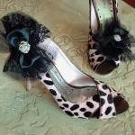 Glam Black Bow Shoe Clips /..