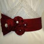 Red Bridal Sash / Red Weddi..
