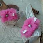 Glam Shoe Clips Bright Pink..