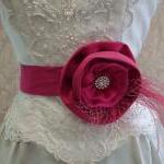 Floral Bridal Sash Belt / B..
