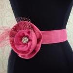 Floral Bridal Sash Belt / B..