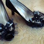 Black And White Plaid Silk ..