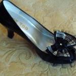 Black And White Plaid Silk ..