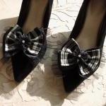 Black And White Plaid Silk ..