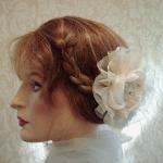 Champagne Hair Flower Hair ..