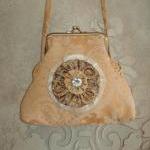 Gold Damask Tidbits Purse w..