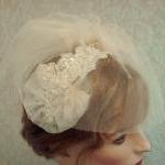 Champagne Birdcage Veil Ad ..