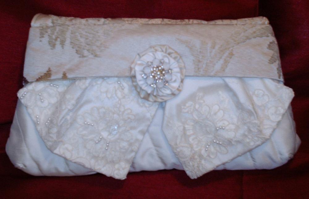 Custom Handcrafted Wedding Clutch For Bride